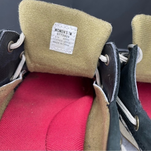 Sperry Black and Animal Print Top-Sider Boat Shoes - Picture 8 of 10